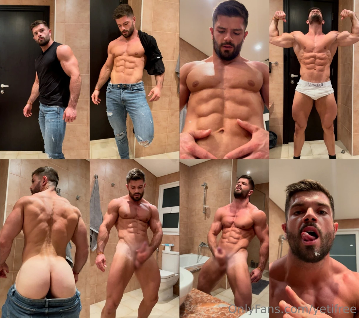 Video 124 also one of my best solo videos i flex hard in the bathroom 