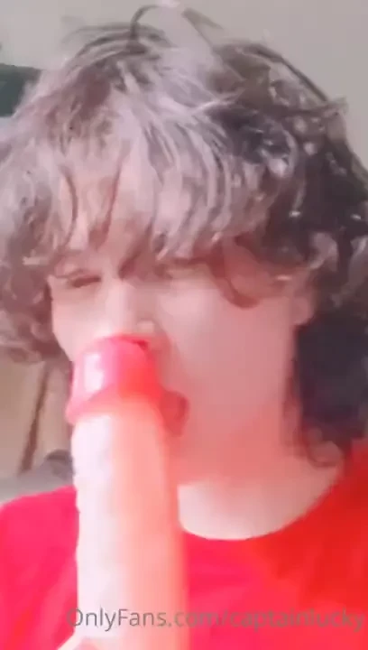 Trying and failing to fit on my biggest dildo ouch 