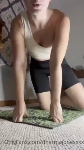 A little yoga video i made half clothed half nude enjoy