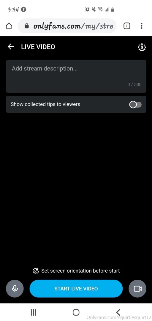 Good new fixed my live settings so my first live show will be at 9pm 