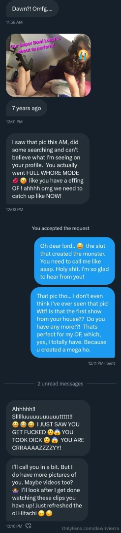 Omg i just got msged by one of the girls i lost the superbowl bet to part 1 