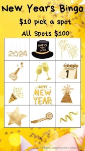 Happy new year s eve 10 for one spot 100 for every spot every spot has