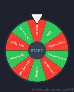 Holiday spin wheel 1 spin- 15 2 spins- 25 3 spins- 35 you always win