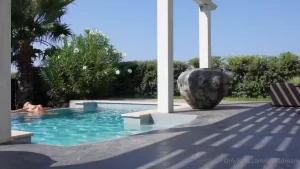 Naked yoga by the pool here is some personal vlog material from my