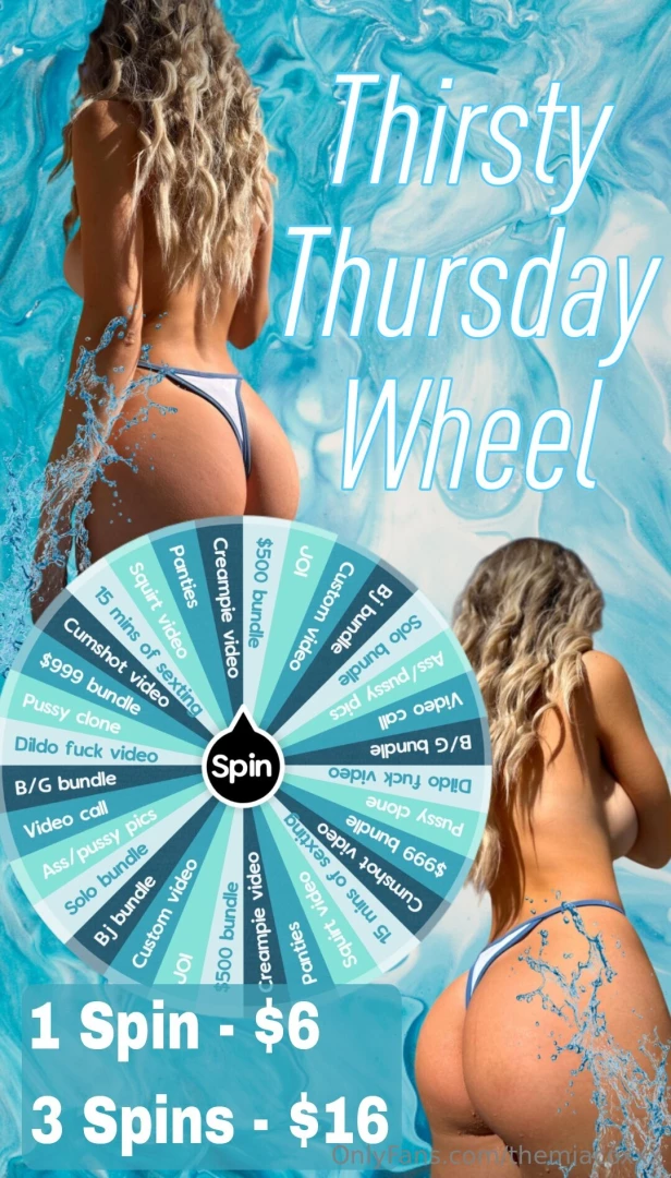 Thirsty thursday wheel are you feeling thirsty spin my exclusive 