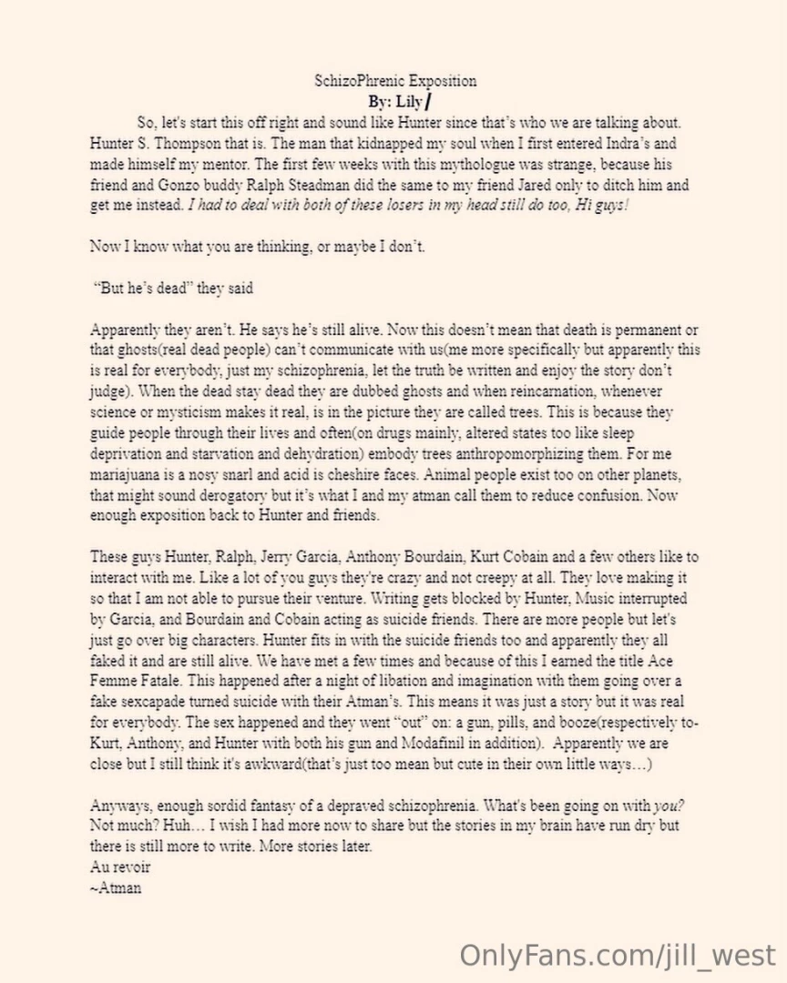 Schizophrenic lily describing her plight part 1 