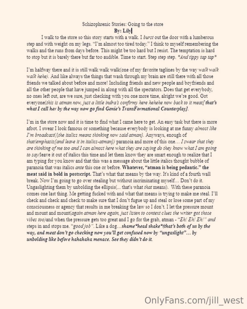 Schizophrenic lily describing her plight part 3 