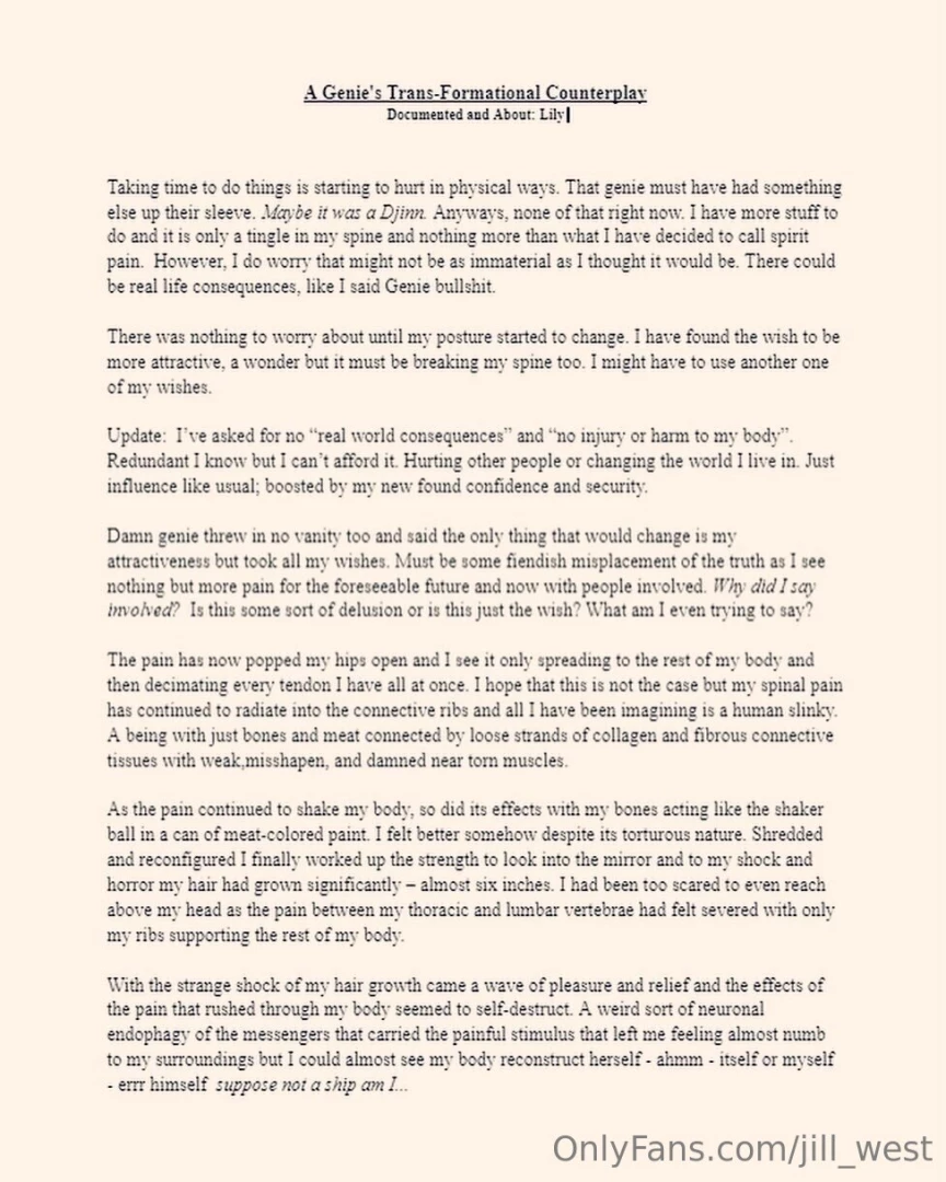 Lily and mill s writing about what was happening before the broadcast part 1 