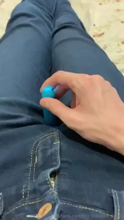 Through the pants masturbating 