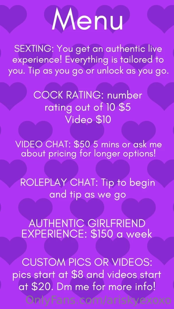 I offer other things as well feel free to message me with any 