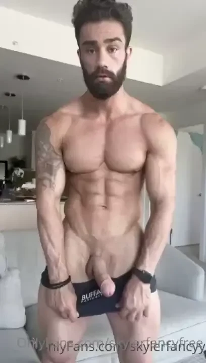 Milking a load out of this hard fat dick watch me flex and make a mess 