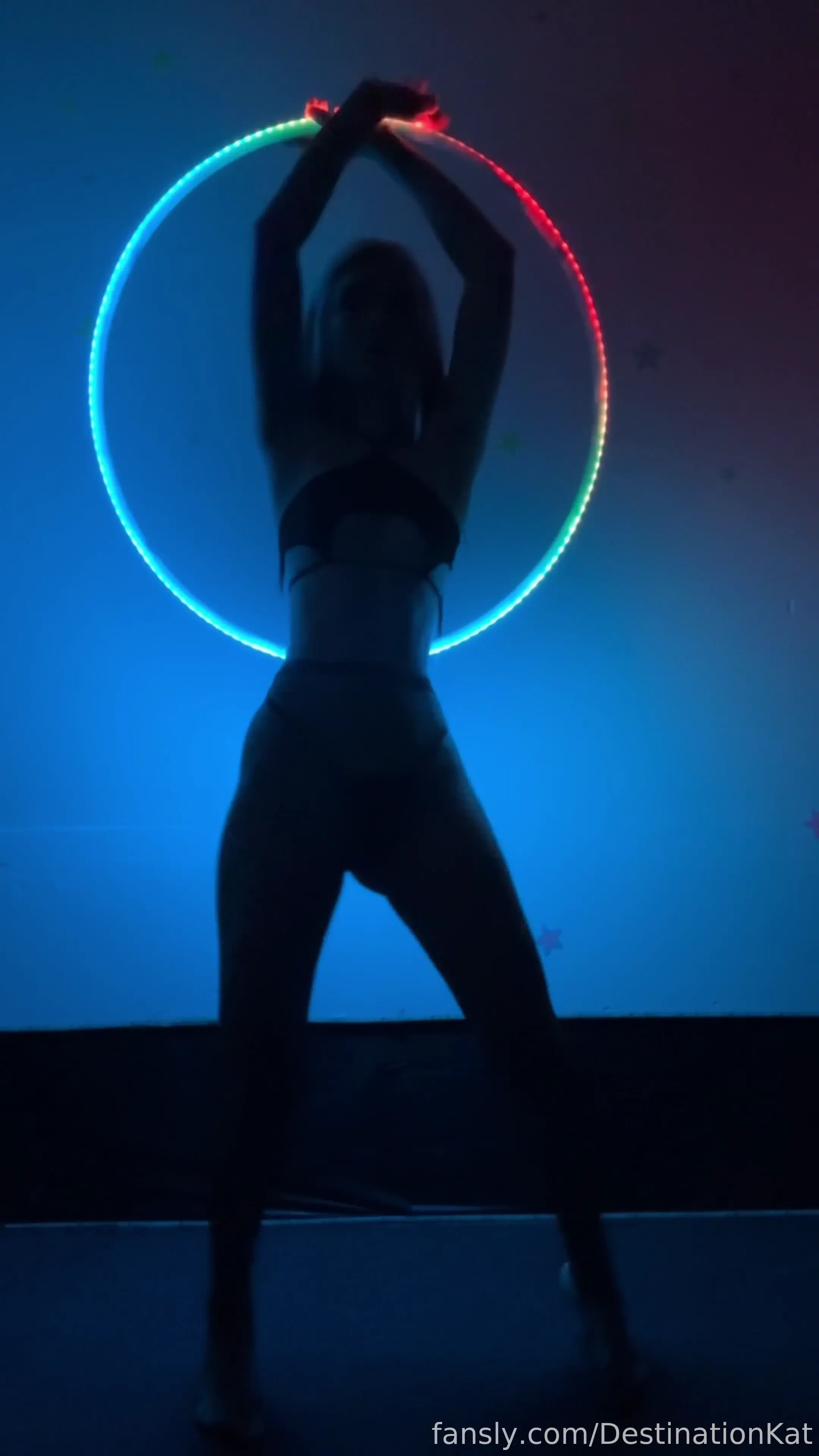 Dark hula hooping 