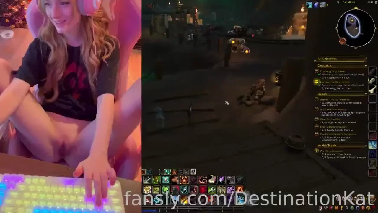 I play world of warcraft while you watch me slowly lose my clothes and 