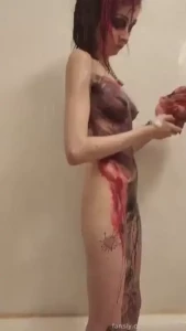 Good morning cleaning up all of the paint off my body