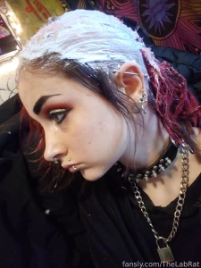 Just bleached my hair and added in some orange part 1