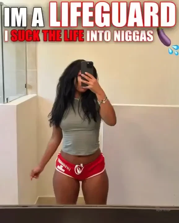 No gag reflix dressed up like a lifeguard because i ll make any niggas 