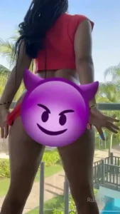 Pussy dripping bent over sliding these booty shorts down to my ankles