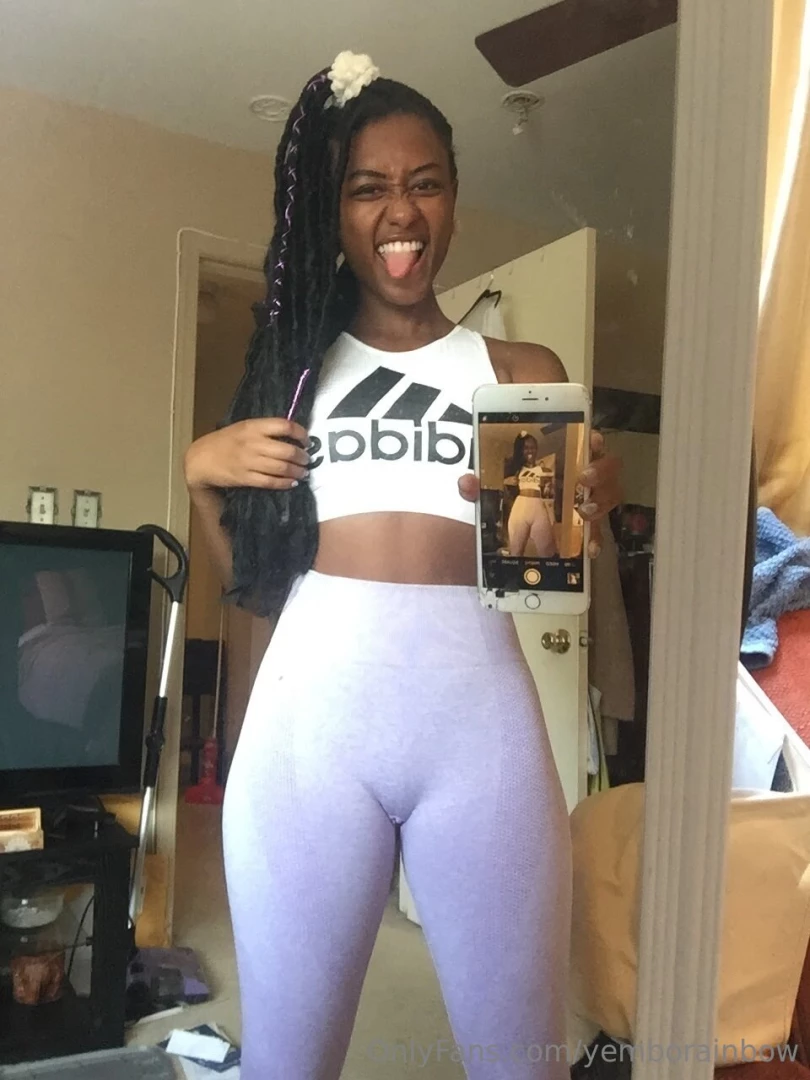Stretchy workout tights are my favorite because they hug all the right 