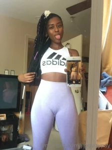 At home workouts get the job done too my favorite lilac leggings that