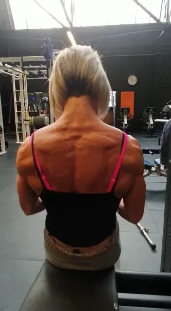 Today s serious back session ripped and vascular even on my back 