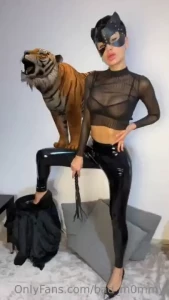 This tigress is waiting for you and don t be afraid of the cat on her