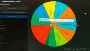 This is the wheel of fortune from step-mom you spin it and i do