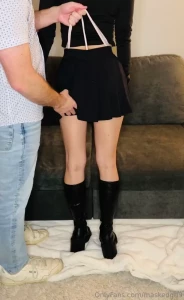 Front and back handcuffed thong wedgies