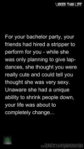 New giantess video drops in 3 hours - giantess bachelor party stripper part 2