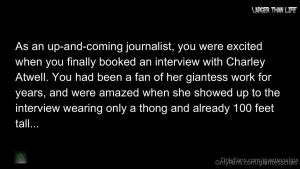 New giantess growth video drops tomorrow - interview with a giantess part 2