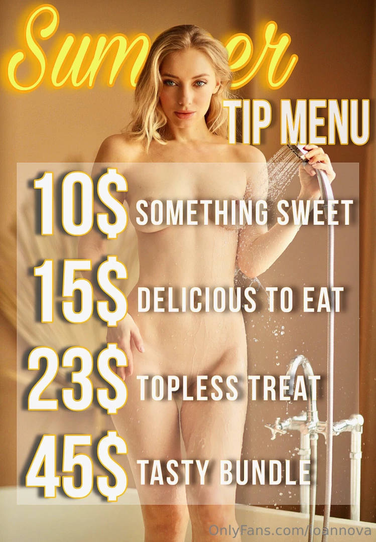 Summer special tip menu the hottest time of the year is coming to an 