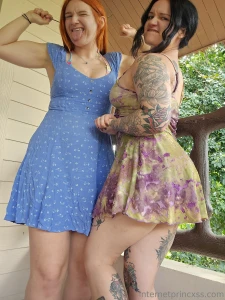 Showing off our massive biceps for you muscle mommy alert now thats