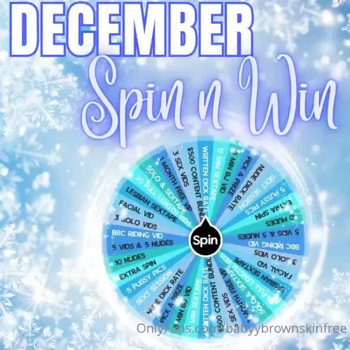 Spin the wheel now to win my hottest goodies tip now amp win big no 