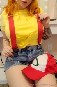 Come sit on misty s lap looking for a real hung pok mon trainer