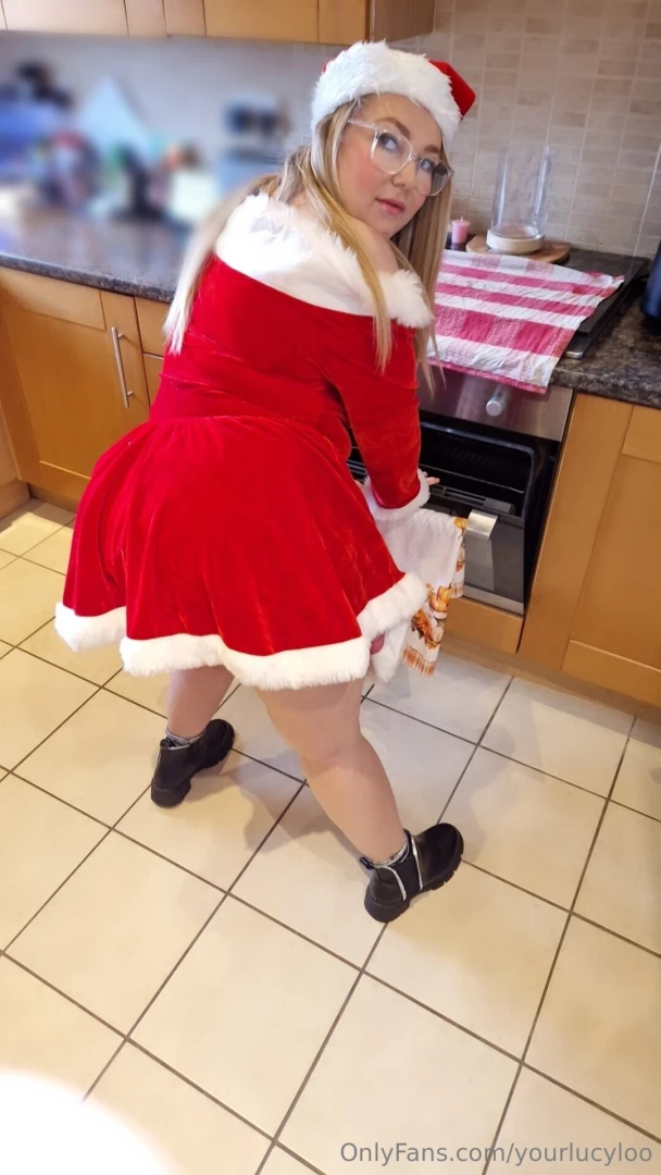 Your lucy claus is ready for you to deliver your package from behind 