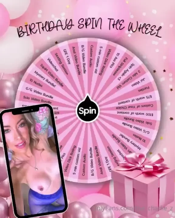 Special birthday spin the wheel let s celebrate my bday with my 