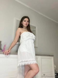 I look cute and innocent in this white dress agree