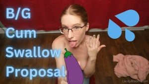 50 off b g cum swallow proposal he proposes to me and i say yes i m so