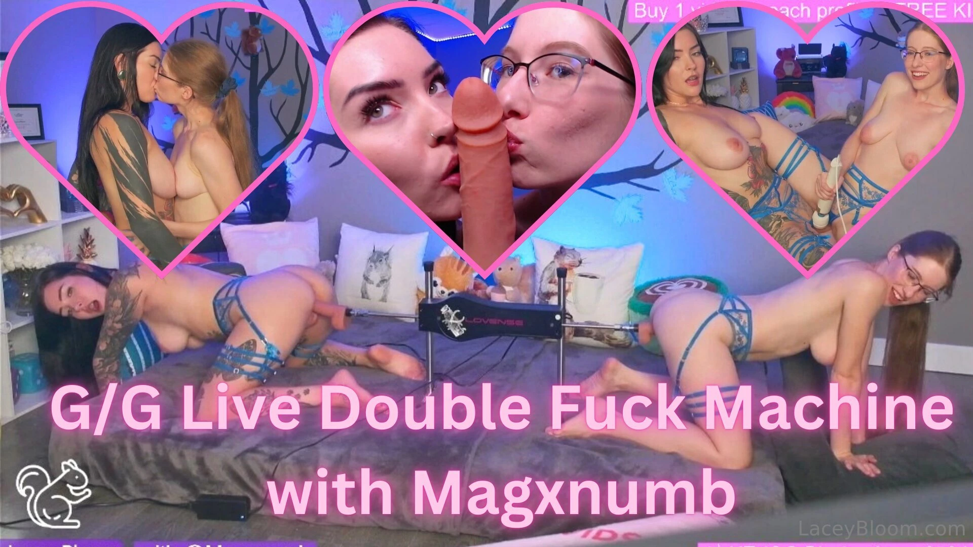 New video g g live double fuck machine with magxnumb this live show is 