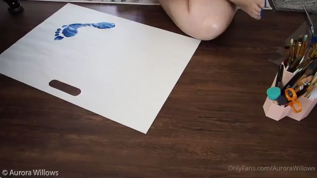 Cum on my feet - painting my feet for footprint custom request tip 15 