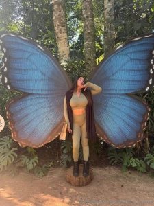 When we were on vacation with my sister she asked me to go with her to