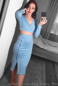 The blue dress is like a sea breeze this shade reminds me of vast