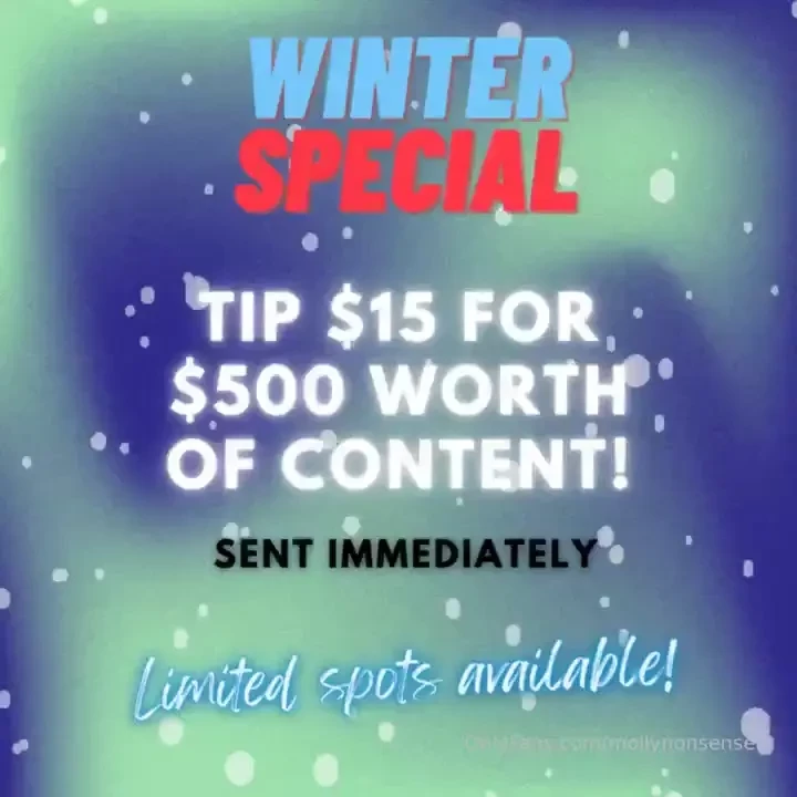 First fan to tip below gets 500 worth of content sent straight to 