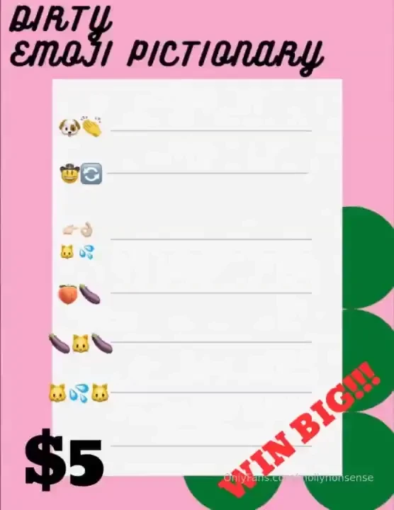 Emoji pictionary guess what naughty phrase the emojis symbolize win part 2 