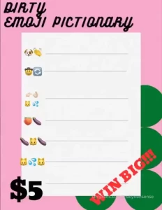 Emoji pictionary guess what naughty phrase the emojis symbolize win part 2