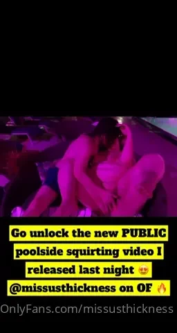 Check your dms finger blasted by the pool in this full frisky video 