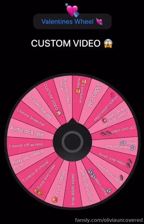 I want to be your valentine this year tip to spin the wheel and win a 