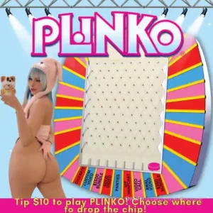 Let s play plinko you only have to tip 10 and choose a number to drop