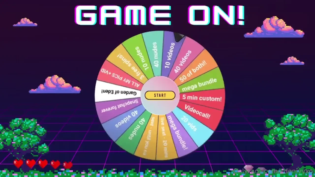 Welcome to eden s wheel of forbidden fruits 1 spin - 15 2 spins - 25 4 