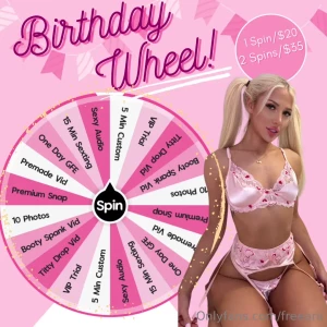 Birthday wheel spin play now and treat me for my birthday as well as