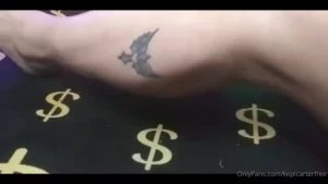 Shiny calf muscle worship oil rub down you are gonna explode watching